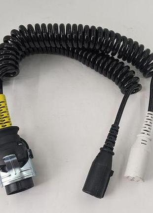 Кабель електричний + abs здвоєний вилки пластик литі adr l=4.5m 2x7pin + 12pin (мідний провід)