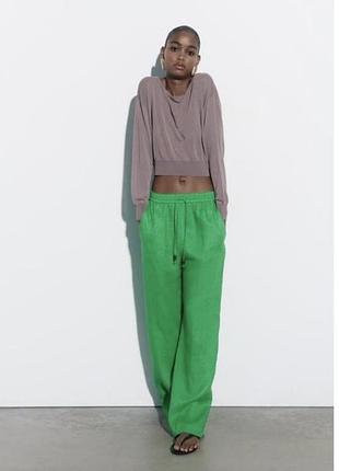 Zara штани льон
