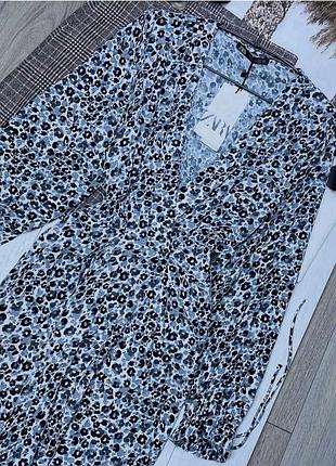 Нова літня сукня zara s m коротке плаття трапеція тонка сукня з об’ємними рукавами плаття зара