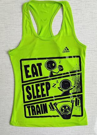 Жіноча майка adidas clima 365. неонова, еластична. розмір xl