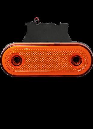 Ліхтар габарит боковий жовтий з кронштейномled 26diod neon led 12-24 v