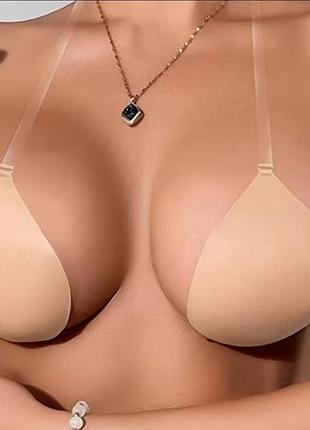 Невидимый силиконовый бюстгальтер флай бра пуш ап fly bra push up