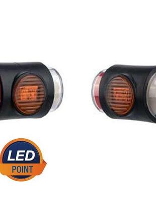 Ліхтар габарит ріжок + поворот !!! діод led 24 в середній лівий трьохстороній