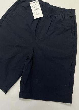 Шорти zara чорні котон