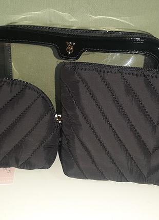 Набор косметичек 3-piece makeup bag от victoria’s secret 3