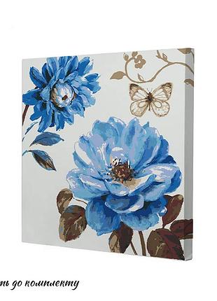 Картина за номерами riviera blanca квітучий блакитний 40x40 см (rb-0843)