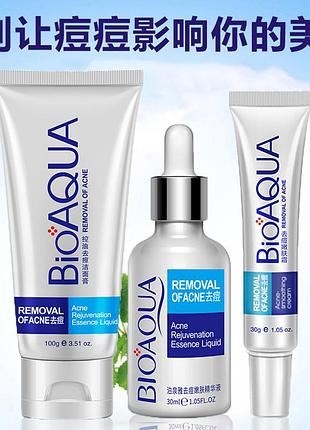 Від акне для проблемної шкіри анти-акне bioaqua pure skin removal of acne пінка сироватка крем
