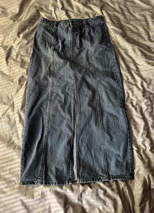 Класна довга джинсова спідниця primark eur42
