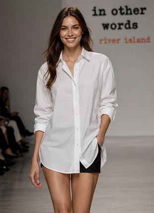 Сорочка жіноча river island біла s-xl бавовна