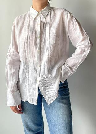 Лляна сорочка з мереживом ralph lauren