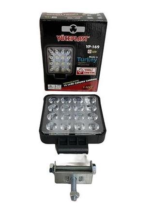 Фара робоча 107x107 led на 16 діодів алюмінієвий корпус 24v !!! 81251036068 81251036060