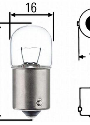 Лампа освітлення 24v r5w ba15s