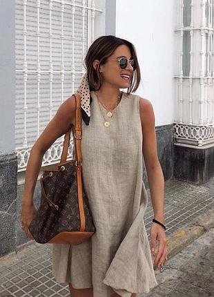 Льняное платье от zara.