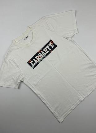 Чоловіча бавовняна футболка carhartt s/s box college t-shirt розмір s