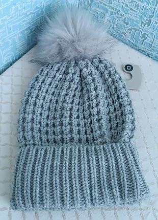 Класична тепла біні (beanie) primark з широким відворотом
