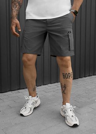 Мужские шорты staff cargo fot dark gray из прочной ткани