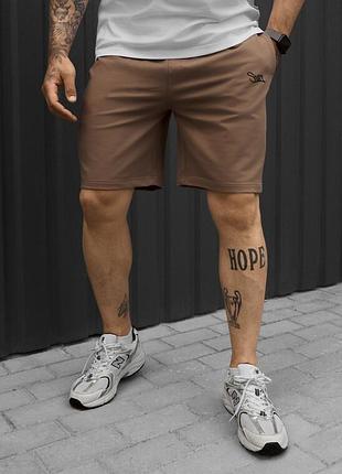Мужские трикотажные шорты staff brown logo на лето