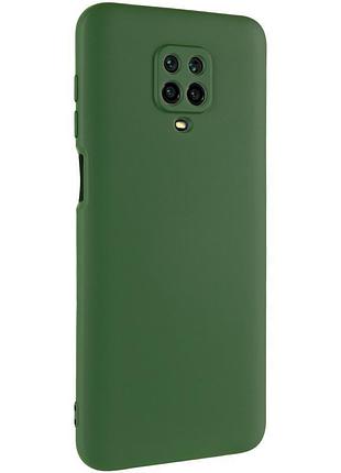 Чохол tpu getman liquid silk full camera для xiaomi redmi note 9s / note 9 pro / note 9 pro max зелений / dark green