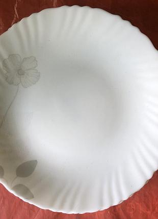 Десертные тарелки (21,5 см) из коллекции luna silver flower. стеклокерамика. 10 шт.