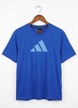 Футболка adidas m fi 3bar tee blue оригінла синя 2xl 10/10