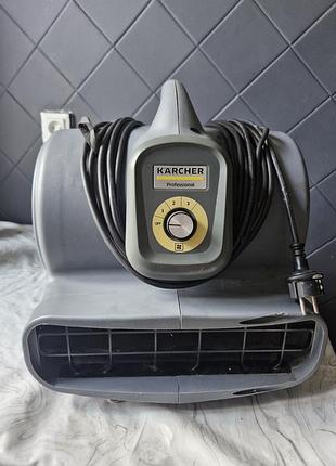 Профессиональная сушилка для ковров kärcher ab 20 ec, оснащенная трёступенчатым регулятором скорости воздуха. промышленный вентилятор кёрхер