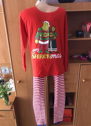 Пижама, комплект, костюм, 100% коттон, l. shrek.