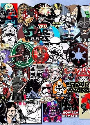 Набір наклейок star wars стикери зоряні війни космос стар варс darth vader джедаї інопланетянин starwars штурмовик йоду дарт вейдер наклейки