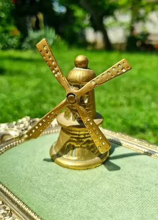 Винтажная коллекционная скульптура,бронзовая мельница