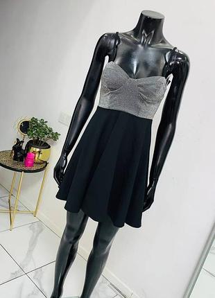 Платье new look нарядное блестящее, размер uk 8 (s)