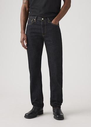 Чоловічі джинси levi’s premium 501 original fit — глибокий темно-синій колір crispy rinse, 100% бавовна, класичний прямий крій. оригінал.