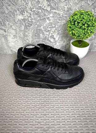 Nike air max кроссовки 45 размер кожаные спортивные черные