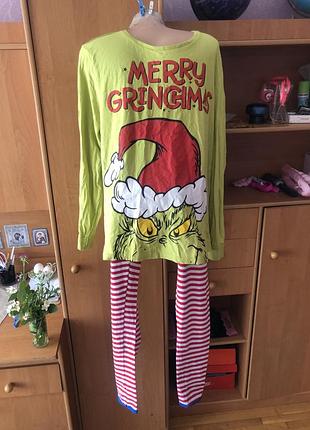 Пижама, комплект, костюм, 100% коттон, xl. george. grinch