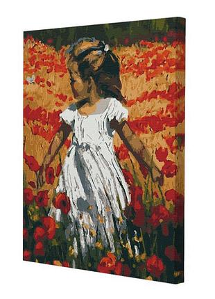 Картина за номерами riviera blanca дівчинка у маках 40x50 см (rb-0385)