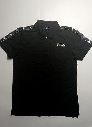 Футболка поло fila на лампасах