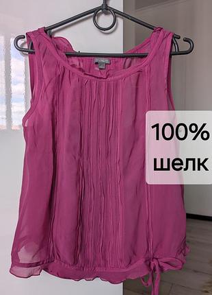 Блузка зі 100% шовку, майка з підкладкою ann taylor, m