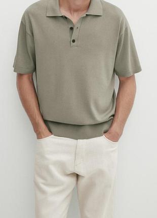 Футболка поло якісна  massimo dutti pre-owned polo shirt - dark green