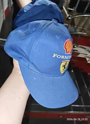 Винтажная кепка ferrari formula one uno shell f1 blue cab racing, очень редкая