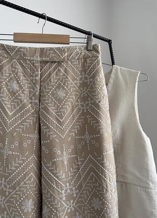 🥞 вышитые брюки от zara