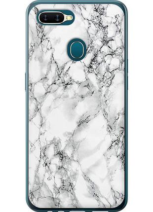 Чохол силіконовий на телефон oppo a12 мармур білий "4480u-2557-58250"