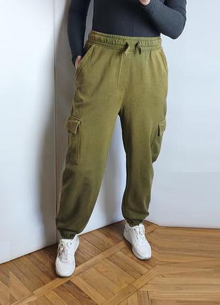Спортивные штаны брюки джоггеры на флисе h&m р. 14 + рост 160-170см