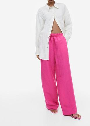 Лляні штани h&m  (р.l)
