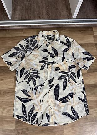 Чоловіча гавайка гавайська сорочка з коротким рукавом на літо h&m