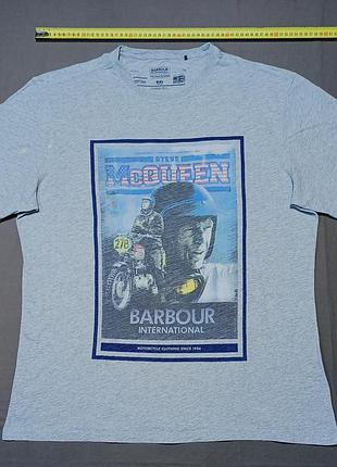 Плечі 52 см barbour international the steve mc queen сіра футболка  mts0730gy52    size 2xl  100% cotton