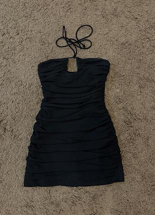 Сукня чорна коктейльна zara