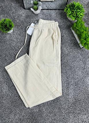 Брюки льняные