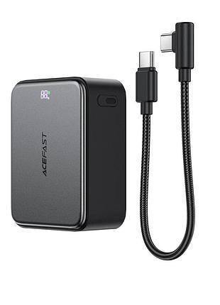 Універсальна мобільна батарея power bank acefast m28 pd22.5w with cable type-c to type-c, 10000mah чорний