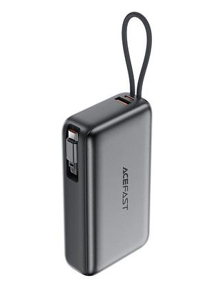 Универсальная мобильная батарея power bank acefast m34 pd45w with cable type-c, 20000mah черный