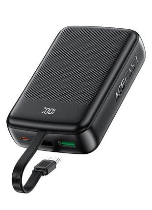 Універсальна мобільна батарея power bank acefast m14 pd22.5w with cable type-c, 20000mah чорний