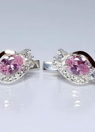 Серебряные серьги с золотом