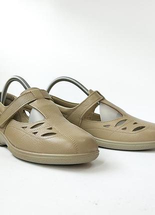 (uk7 eur41) жіночі шкіряні ортопедичні туфлі-сандалії easy b / db shoes (made in england)